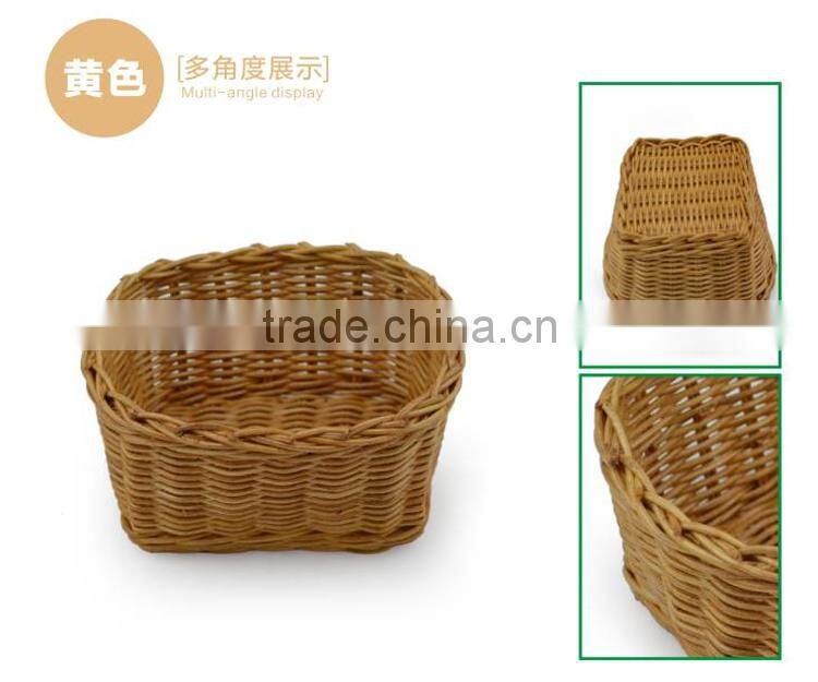 Rattan woven mini desk dust basket