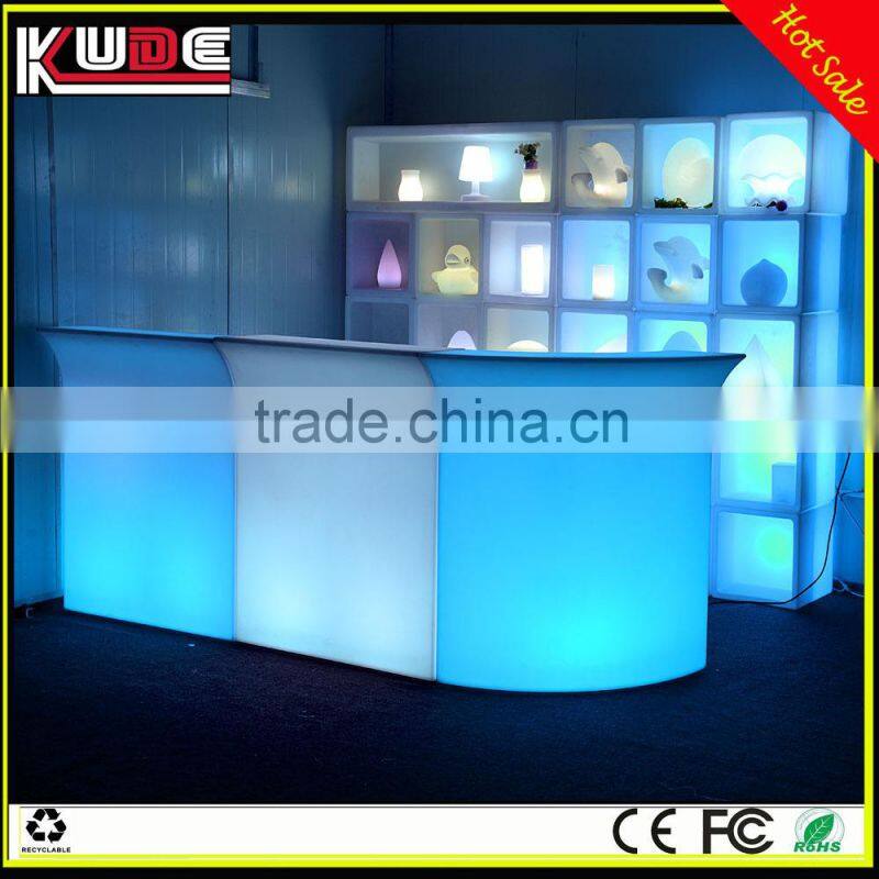 PE material LED light up bar counter used in event