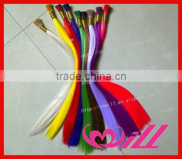 fashion rainbow color hair extension colorful hair colored hair extension