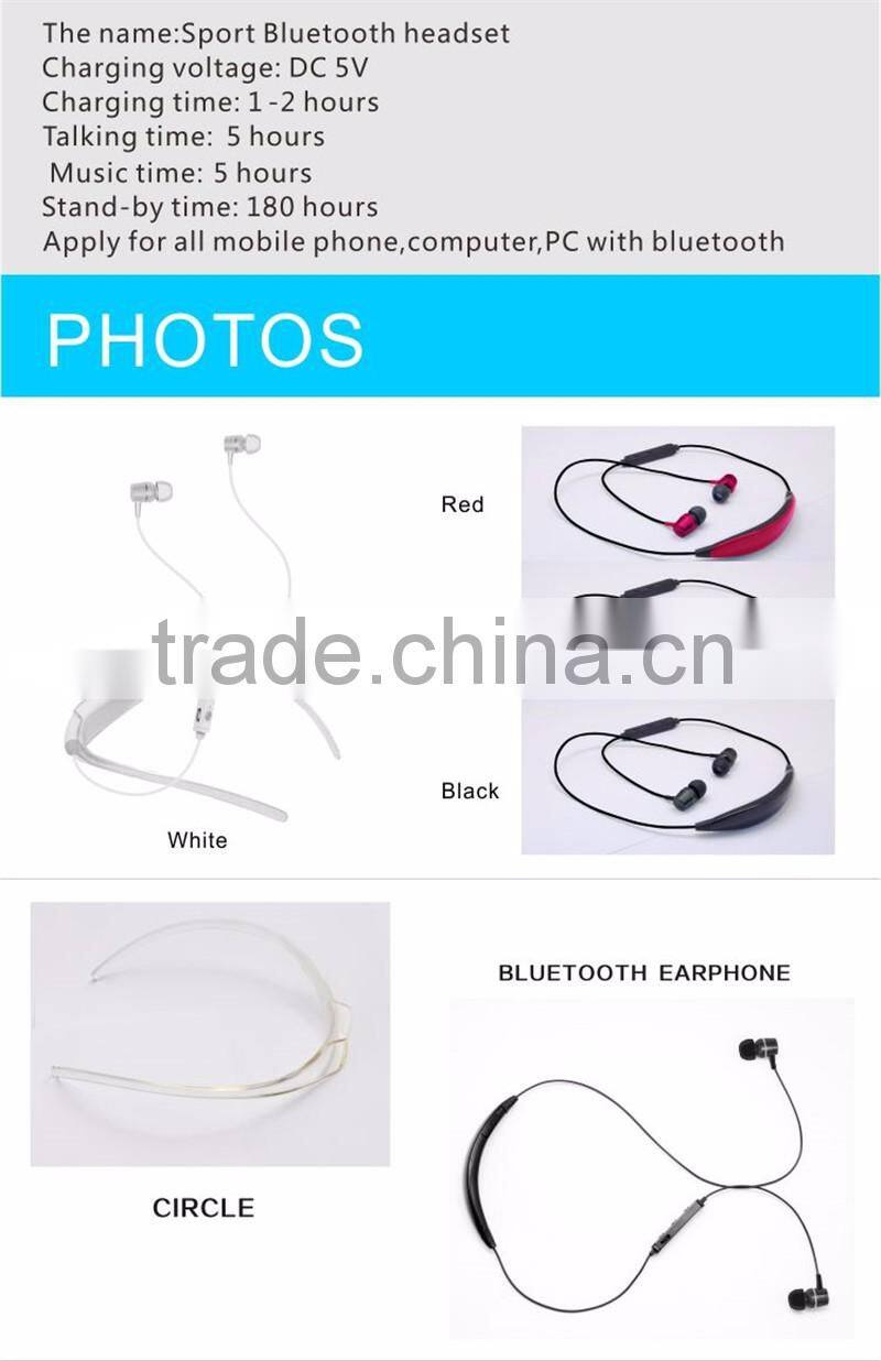 In-Ear Sports neckband Waterproof Bluetooth Headphone, Sport Stereo Noise-Cancelling Bluetooth Earbud