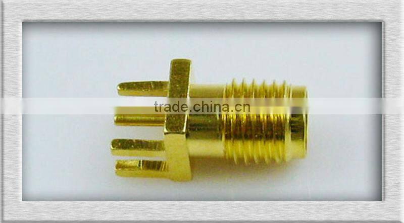 RF coaxial connector crimp SMA vertical pcb connector