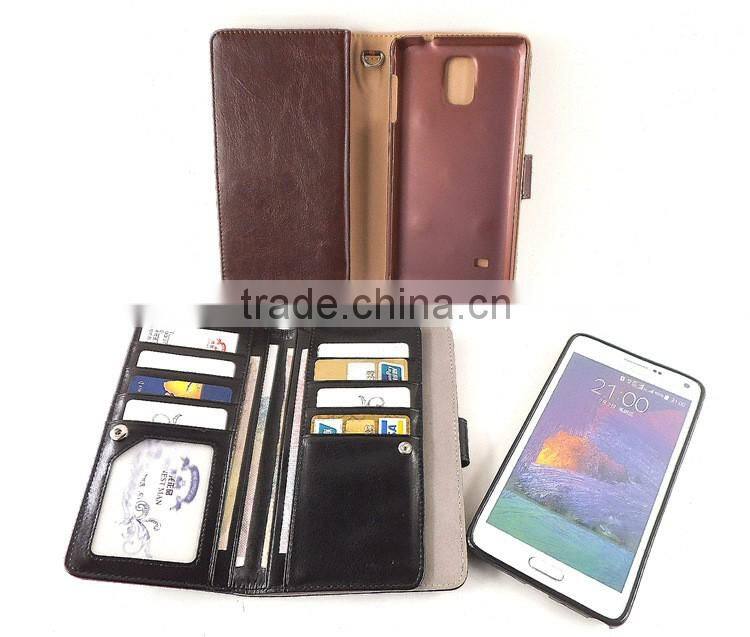 Compatible Brand Custom Super Quality Detachable Wallet Leather Case For Galaxy S5