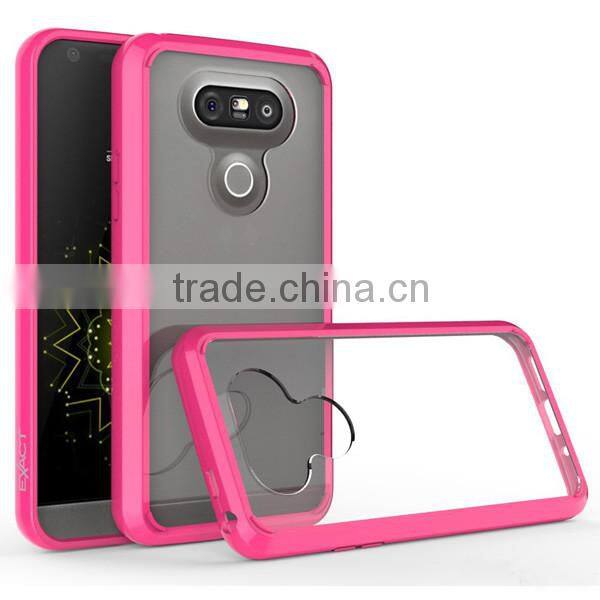 C&T Crystal Clear Hybrid Shockproof TPU Bumper with Clear Back Panel Cover Case for LG G5