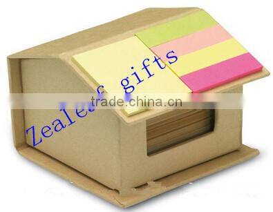 Stationery Set House Shaped Holder Loose Sheet Memo Pad