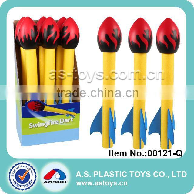 Outdoor pop-up air pump foam stomp flying rocket toy for children