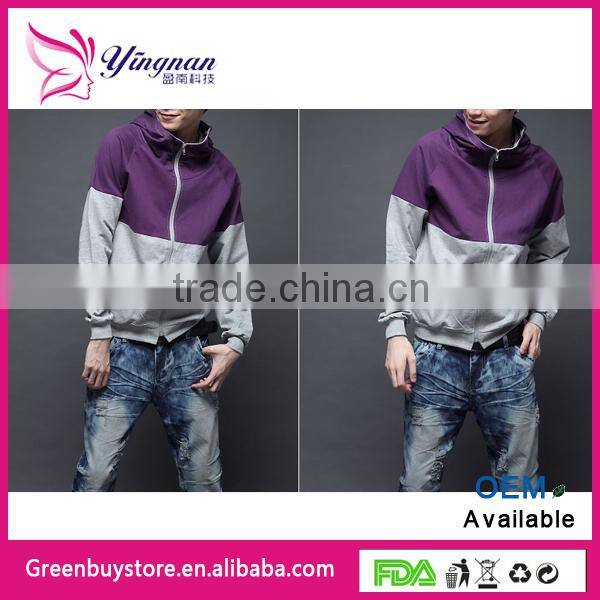 Hot! New Arrive men's spring and Autumn Han edition hoodies cotton patchwork Jacket Coat Size M-XXL Free shipping Wholesale