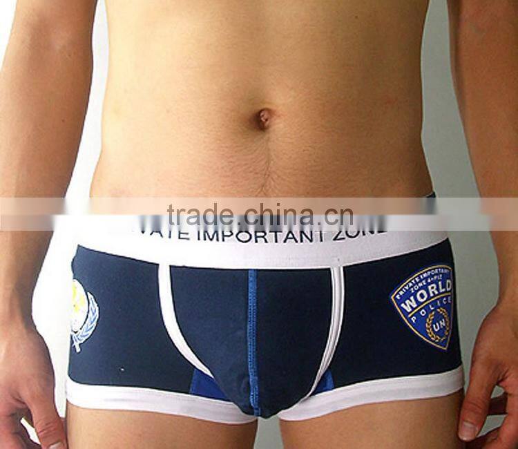 Summer New Style Cotton men's Cotton boxer shorts underwear Men US POLICE print personality design boxer shorts
