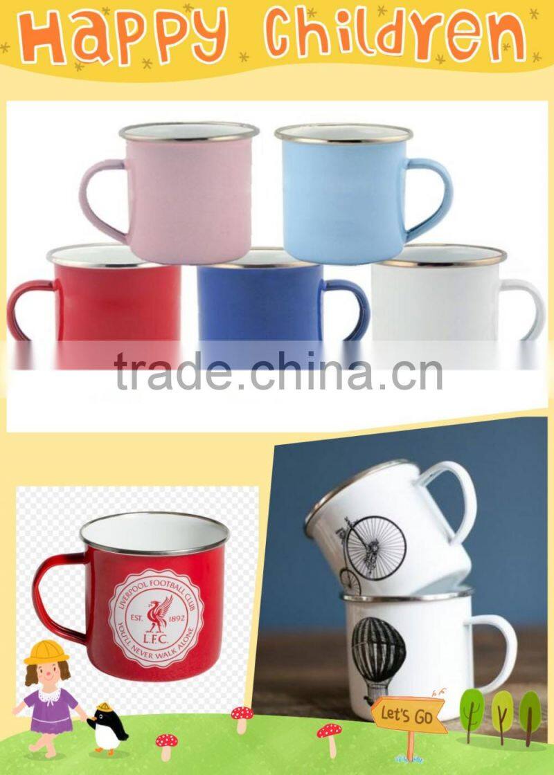 Low MOQ enamel camping mug wholesale , home goods coffee mugs
