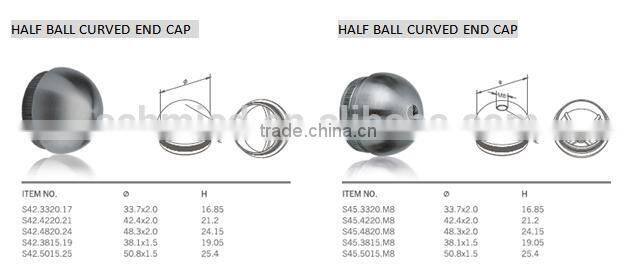 custom stainless steel fence gate and railing end cap