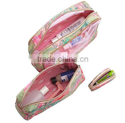clear plastic Makeup Train Case Travel cosmetic Package bag
