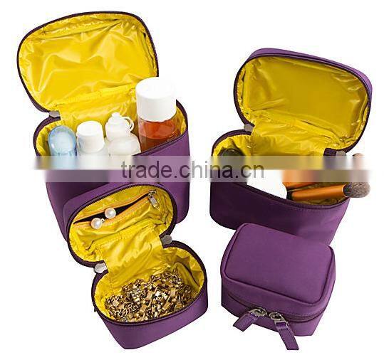 clear plastic Makeup Train Case Mini Packing Cubes