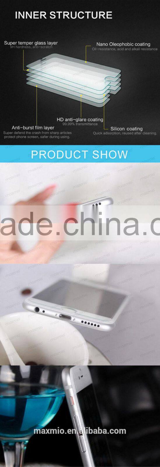 Ultra Slim 0.2mm 2.5D Smart Touch Tempered Glass Screen Protector for iPhone 6/ 6 Plus