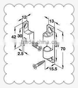 chrome plated brass wooden door stopper