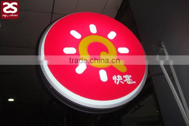 Vacuum Forming Acrylic Led Round Silk Screen Outdoor Advertising Light Box