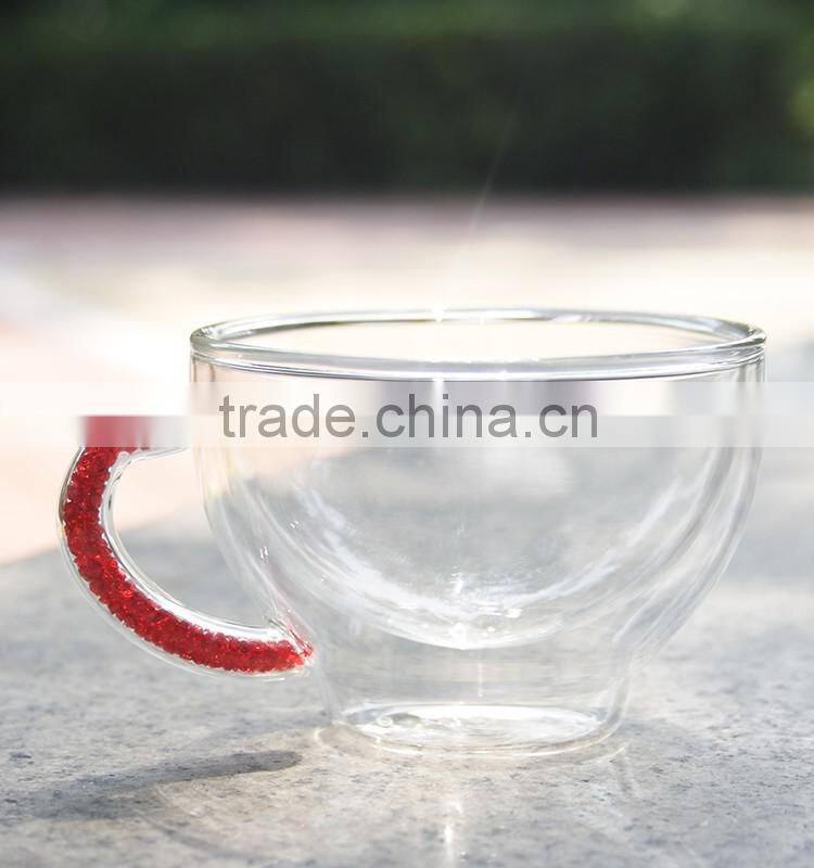 Promotional wholesale ECO friendly fashion glass coffee cup coffee cup and saucer coffee cup sleeves