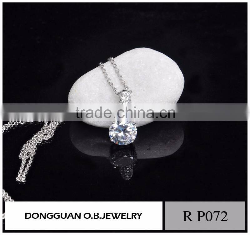 Circle AAA cz Sterling Silver Pendants Necklace /Hot Selling Micro-pave Setting Zircon