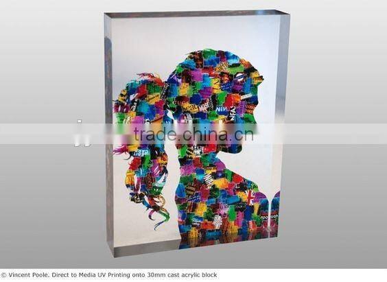 UV Printing 30mm Cast Acrylic Block Plexglass Promotional Gifts