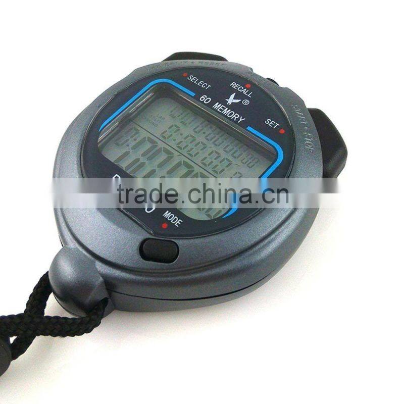 Waterproof Large Screen 60 split recallable Sport Swimming stopwatch Timer PC2360