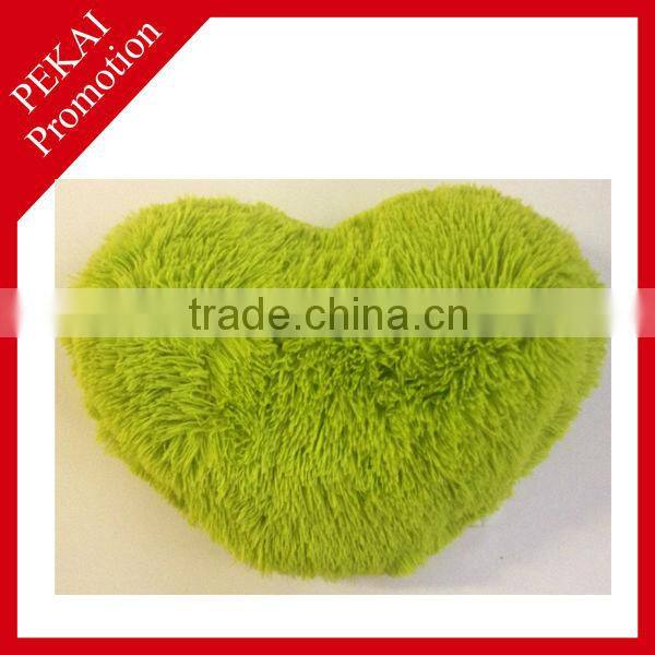 High pile plush heart design meditation cushion