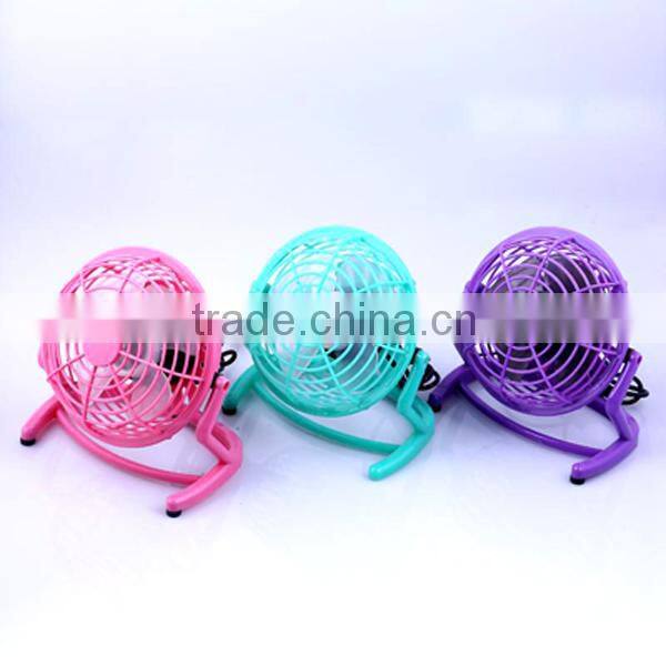4"USB mini portable table aluminum core motor plastic cooling fan for student