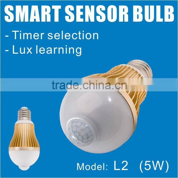 LED motion sensor bulb with Light-off notification & Manual override (Model:L1 )
