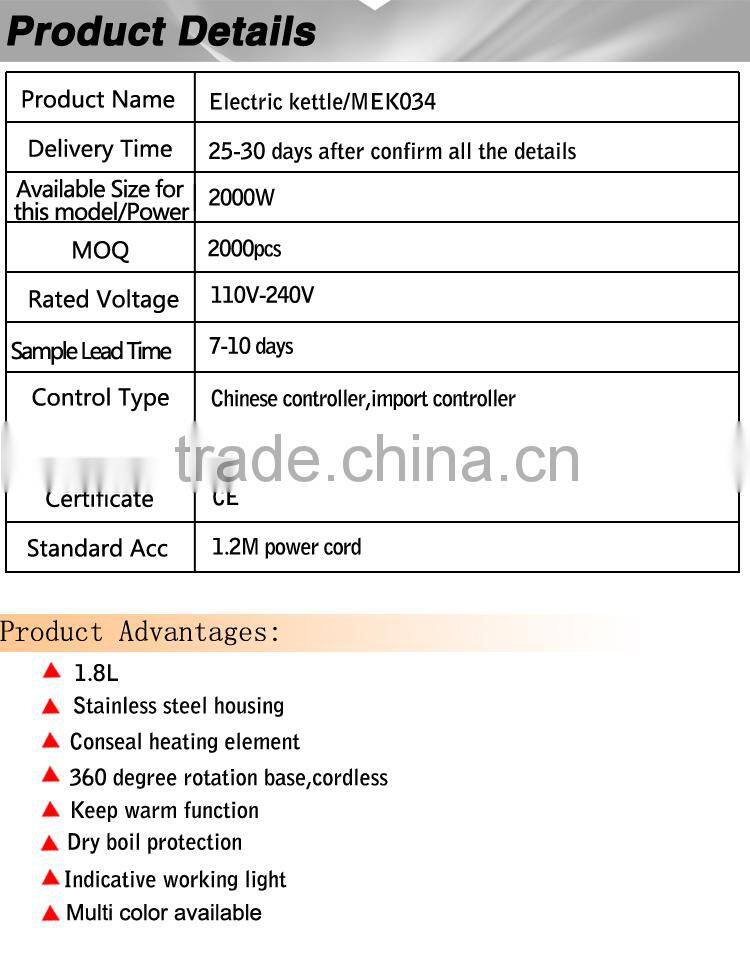 New products tea water kettle small kitchen appliance electrical appliances kettle