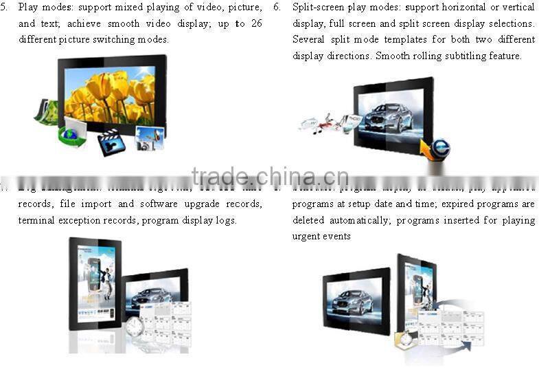 Wall mounted 10.1 " 15 " 17 " 19 " 22 Inch Digital Signage Player, Loop Video LCD Advertising Screens