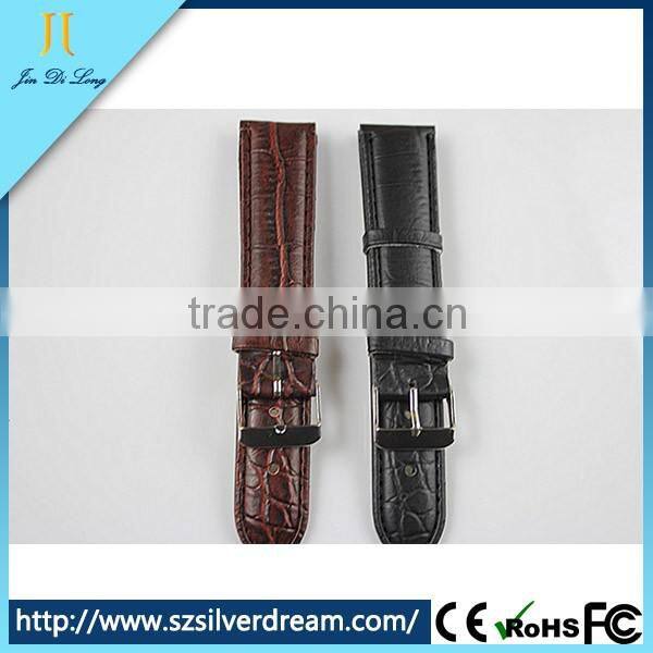 Fashionable pattern high quality pu leather watchstrap wrist watch band for luxury watch