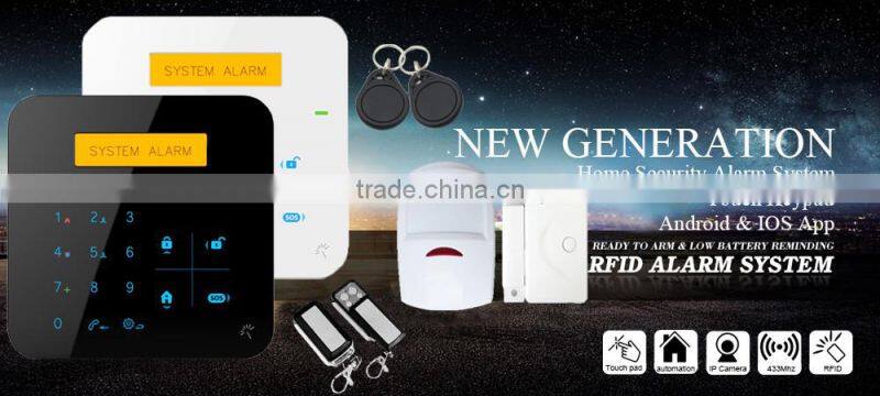 2016 innovative LCD display support OEM service ip camera wireless gsm alarm