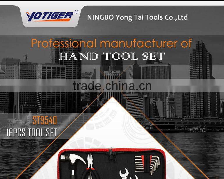 16pcs Pliers, Hammer, Combination Wrench, Practical Hand Tool Set