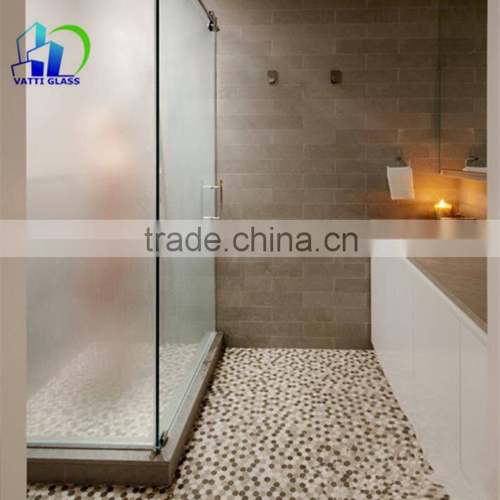 high quality sandblasted glass Frosted Glass 4mm interior frosted glass bathroom door