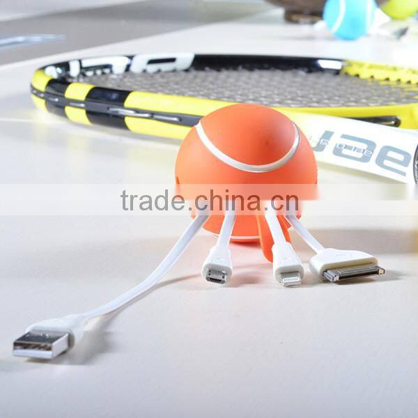 3 in 1 silicon USB Charging Cable