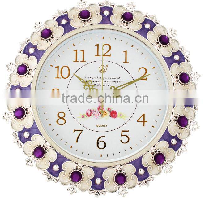European style design quartz wall clock for home decoration