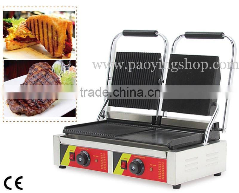 Commercial Use Non-stick 220v Electric Double Panini Grill