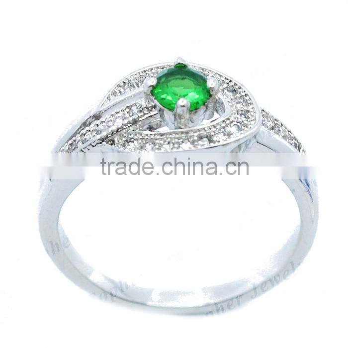 wholesale style mirco pave setting silver bridal ring