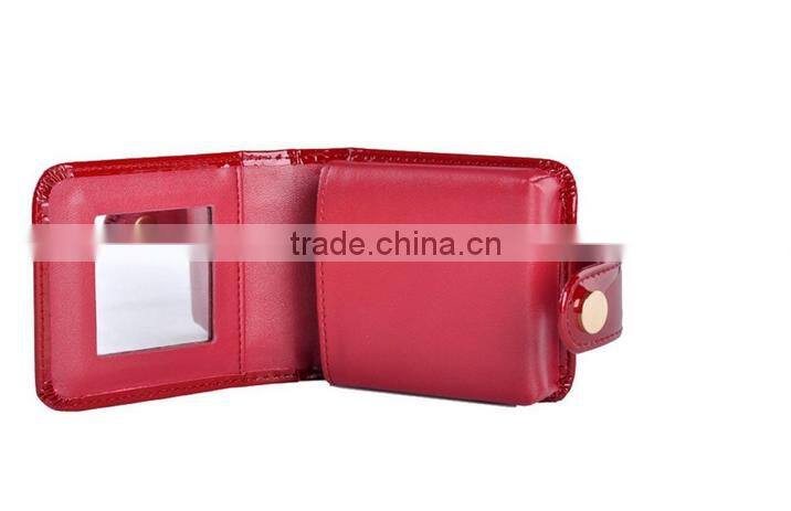 custom fashion design portable leather makeup case woman cosmetic bag
