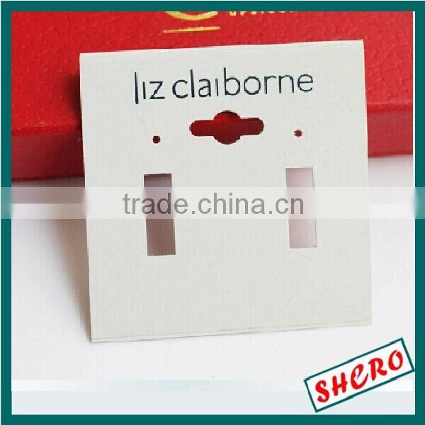 Silver Logo White PVC Hanging Jewelry holder For Earring Packaging