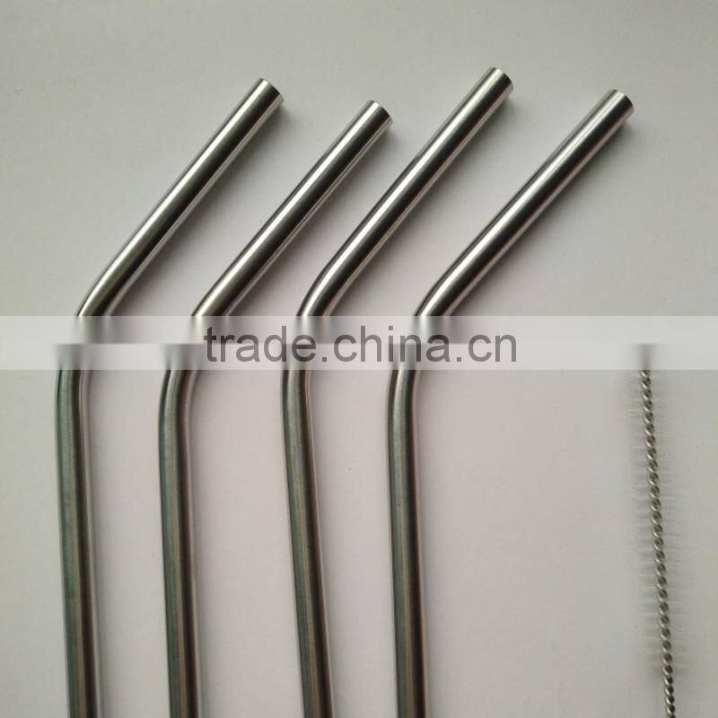 304 Stainless Steel Drinking Straws and Cleaning Brushes 4+1 Set Eco Friendly Funny Drinking Straw