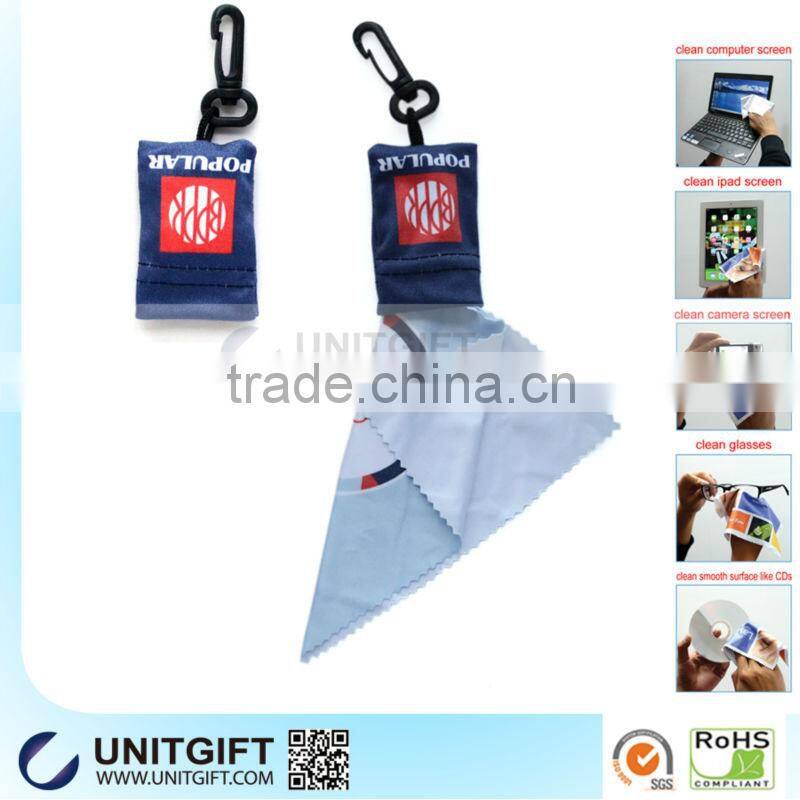 Customized size and shape microfiber optical cleaning cloth