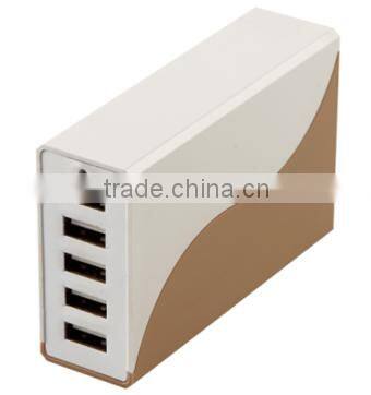 high output 5V10A multiple USB charger 50W,retractable charger 5 port