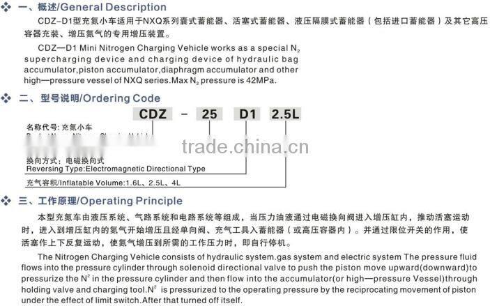 CDZS-D1N2 Charging vehicle hydraulic