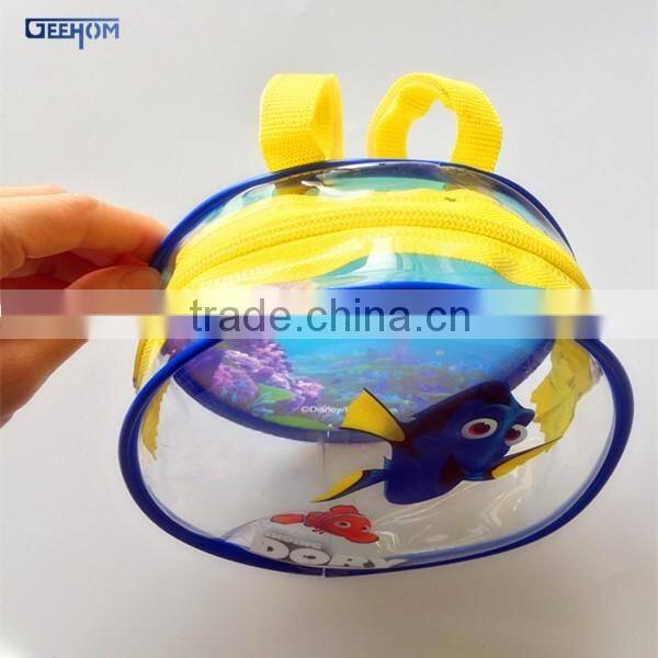 kids school bag clear pvc backpack