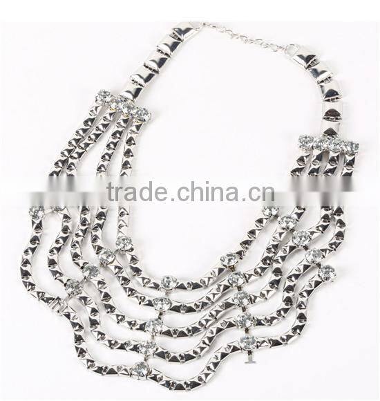 fashion necklace multi rows statement necklace for wedding and gift multi rows statement necklace for wedding and gift