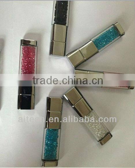 Colorful High Quality Economy Custom crystal pen USB 2.0 Flash Drive