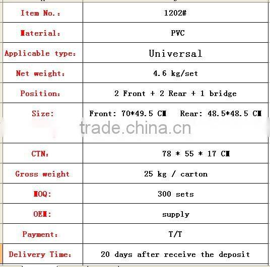 pvc with carpet material car mats