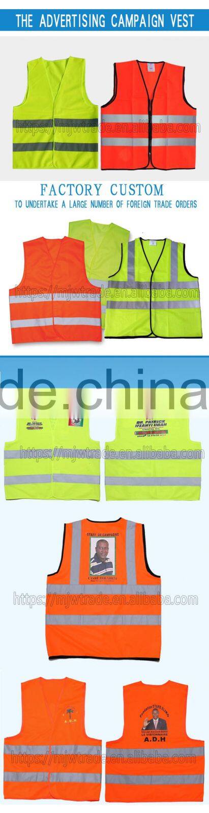 Leader Reflective Vest With Logo Custom For Election Campaign