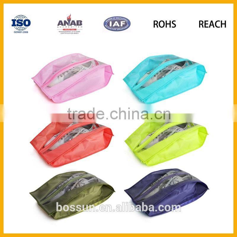Manufacturing waterproof nylon Outdoor Foldable Shoes Bag for Travel