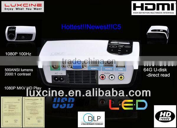 C5 1080P 100Hz LED DVD Projector