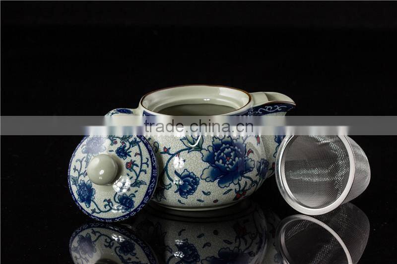 250ml pot Rose ceramic teapot with stainless insert