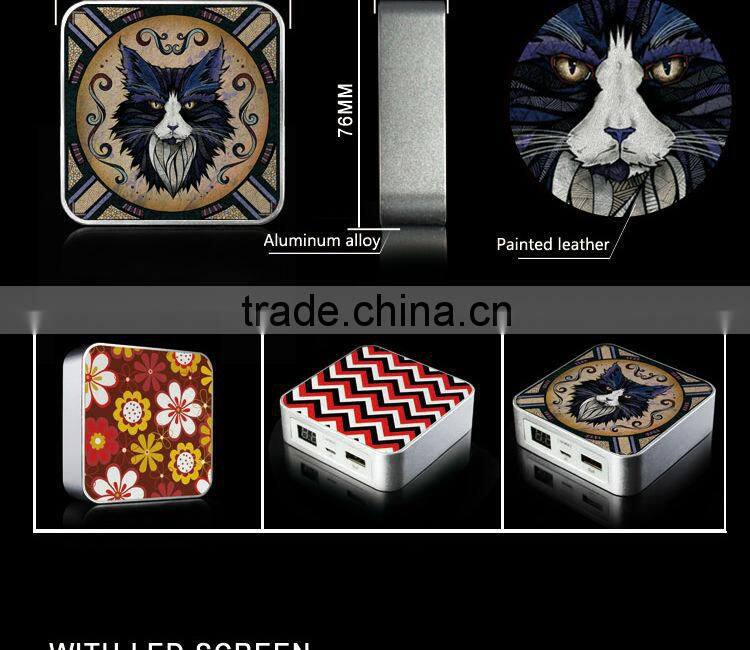 cat 6000mah 6600mah 7800mah mini aluminum diy square portable power bank charger for smartphone